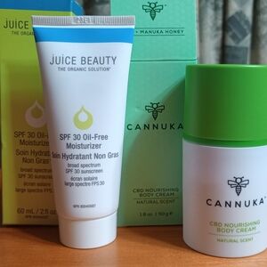 Juice Beauty SPF Oil Free Moisturizer w. Free Cannula CBD Nourishing Body Cream